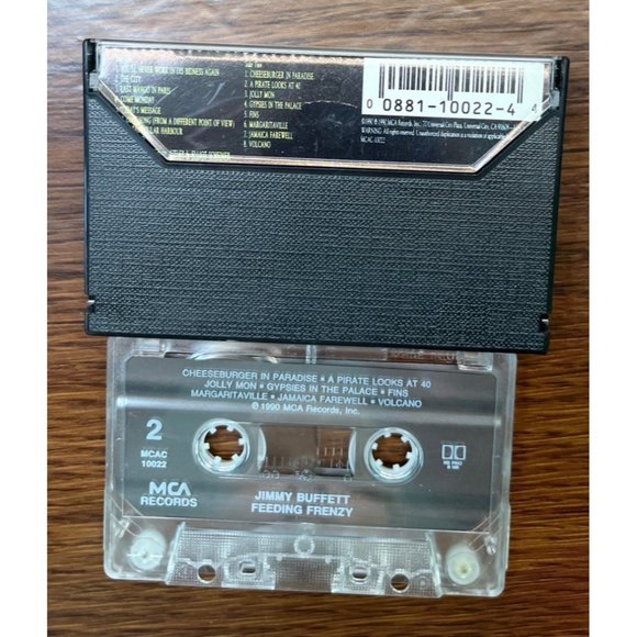 Jimmy Buffett Live! Feeding Frenzy Pop Cassette Tape 1990 - Picture 3 of 4